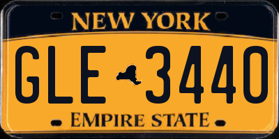 NY license plate GLE3440