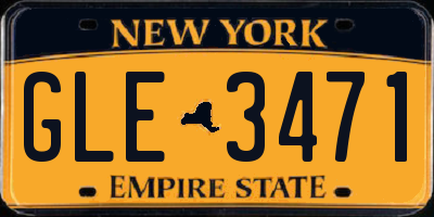 NY license plate GLE3471
