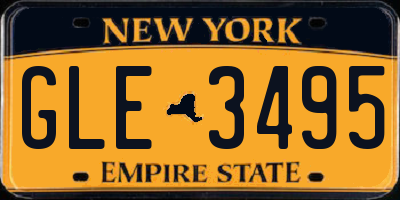 NY license plate GLE3495