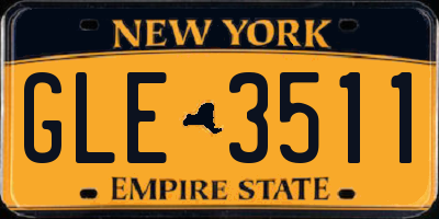 NY license plate GLE3511