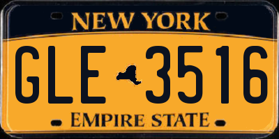 NY license plate GLE3516