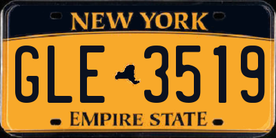 NY license plate GLE3519