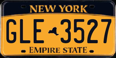 NY license plate GLE3527