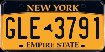 NY license plate GLE3791