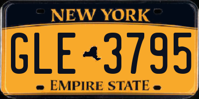 NY license plate GLE3795