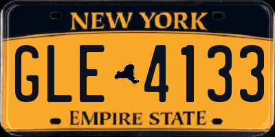 NY license plate GLE4133