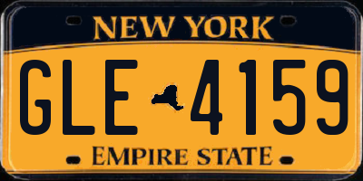 NY license plate GLE4159