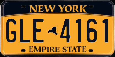 NY license plate GLE4161