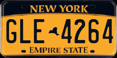 NY license plate GLE4264