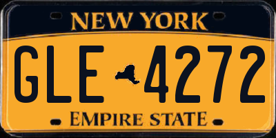NY license plate GLE4272