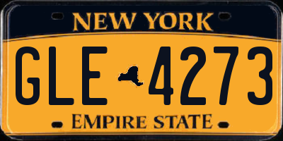 NY license plate GLE4273