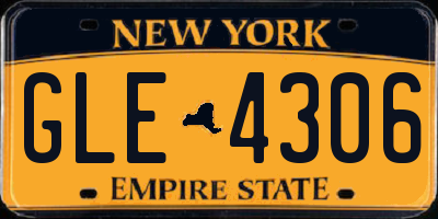 NY license plate GLE4306