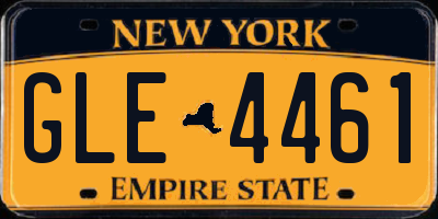 NY license plate GLE4461