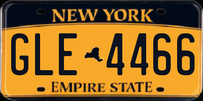 NY license plate GLE4466