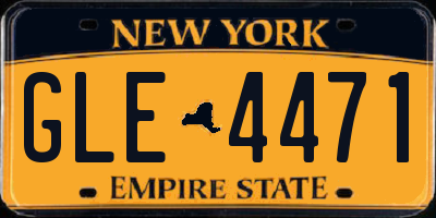 NY license plate GLE4471