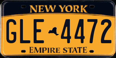 NY license plate GLE4472