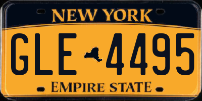 NY license plate GLE4495