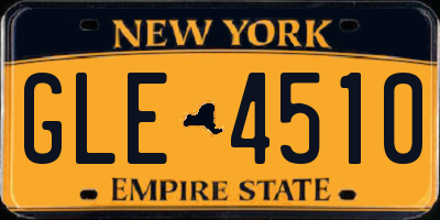 NY license plate GLE4510
