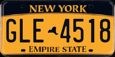 NY license plate GLE4518