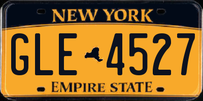 NY license plate GLE4527