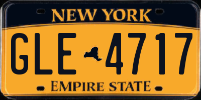 NY license plate GLE4717