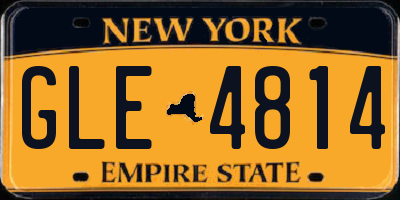 NY license plate GLE4814