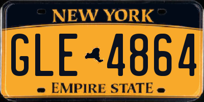 NY license plate GLE4864