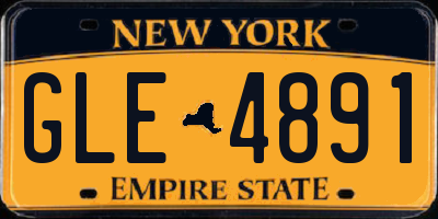 NY license plate GLE4891
