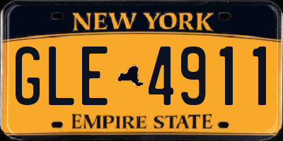 NY license plate GLE4911