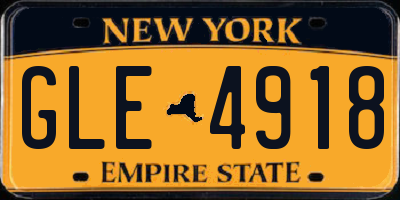 NY license plate GLE4918