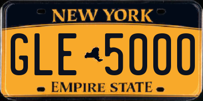 NY license plate GLE5000