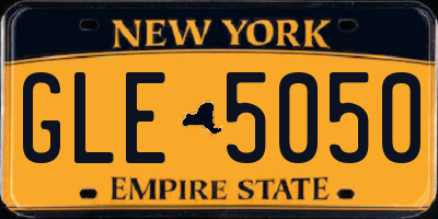 NY license plate GLE5050
