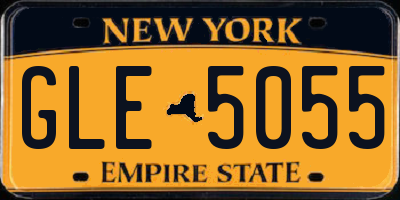 NY license plate GLE5055