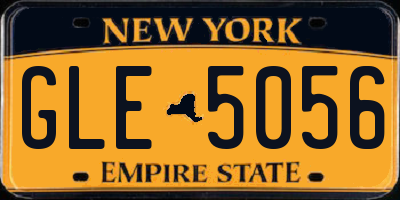 NY license plate GLE5056