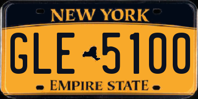 NY license plate GLE5100