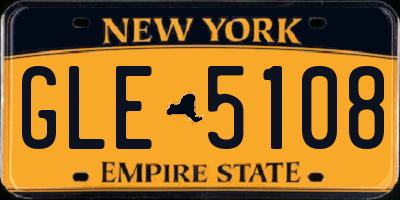 NY license plate GLE5108