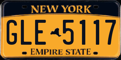 NY license plate GLE5117