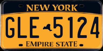 NY license plate GLE5124