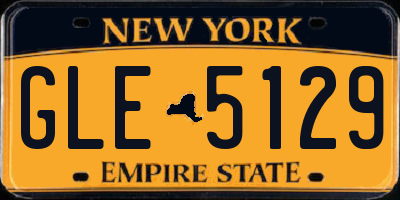 NY license plate GLE5129