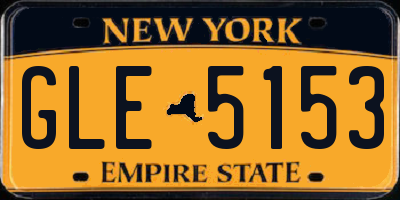 NY license plate GLE5153