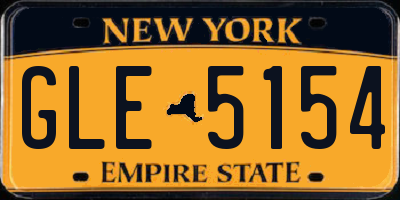 NY license plate GLE5154