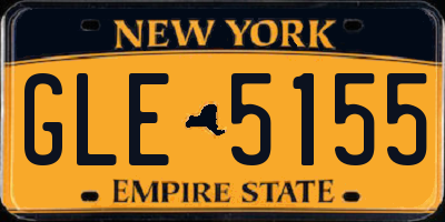NY license plate GLE5155