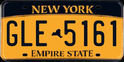 NY license plate GLE5161