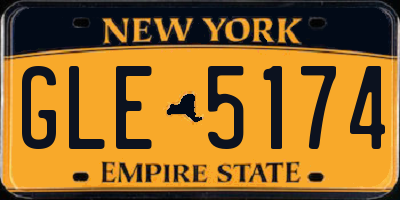 NY license plate GLE5174