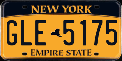 NY license plate GLE5175