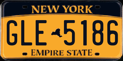 NY license plate GLE5186