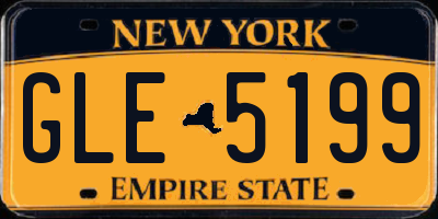 NY license plate GLE5199