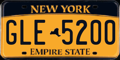 NY license plate GLE5200