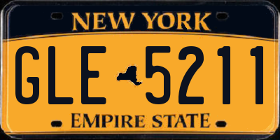 NY license plate GLE5211