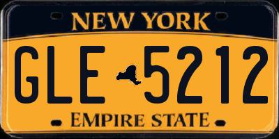NY license plate GLE5212